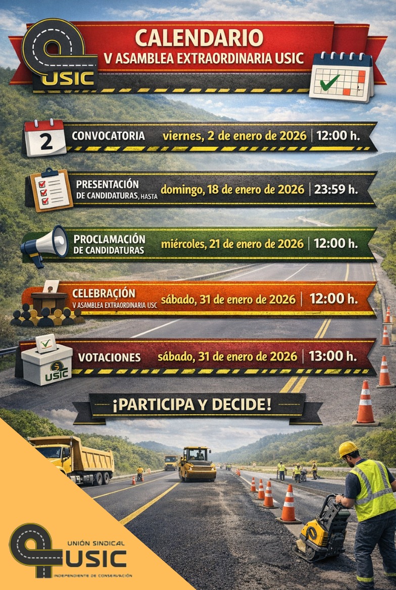 CALENDARIO V ASAMBLEA EXTRAORDINARIA DE AFILIADOS/AS